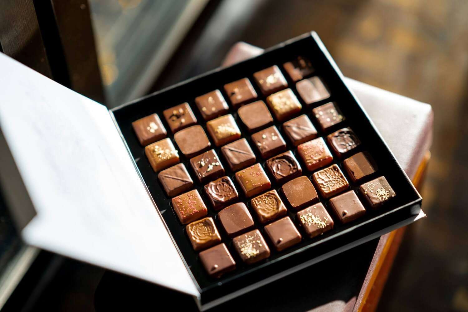 a box of handmade chocolates
